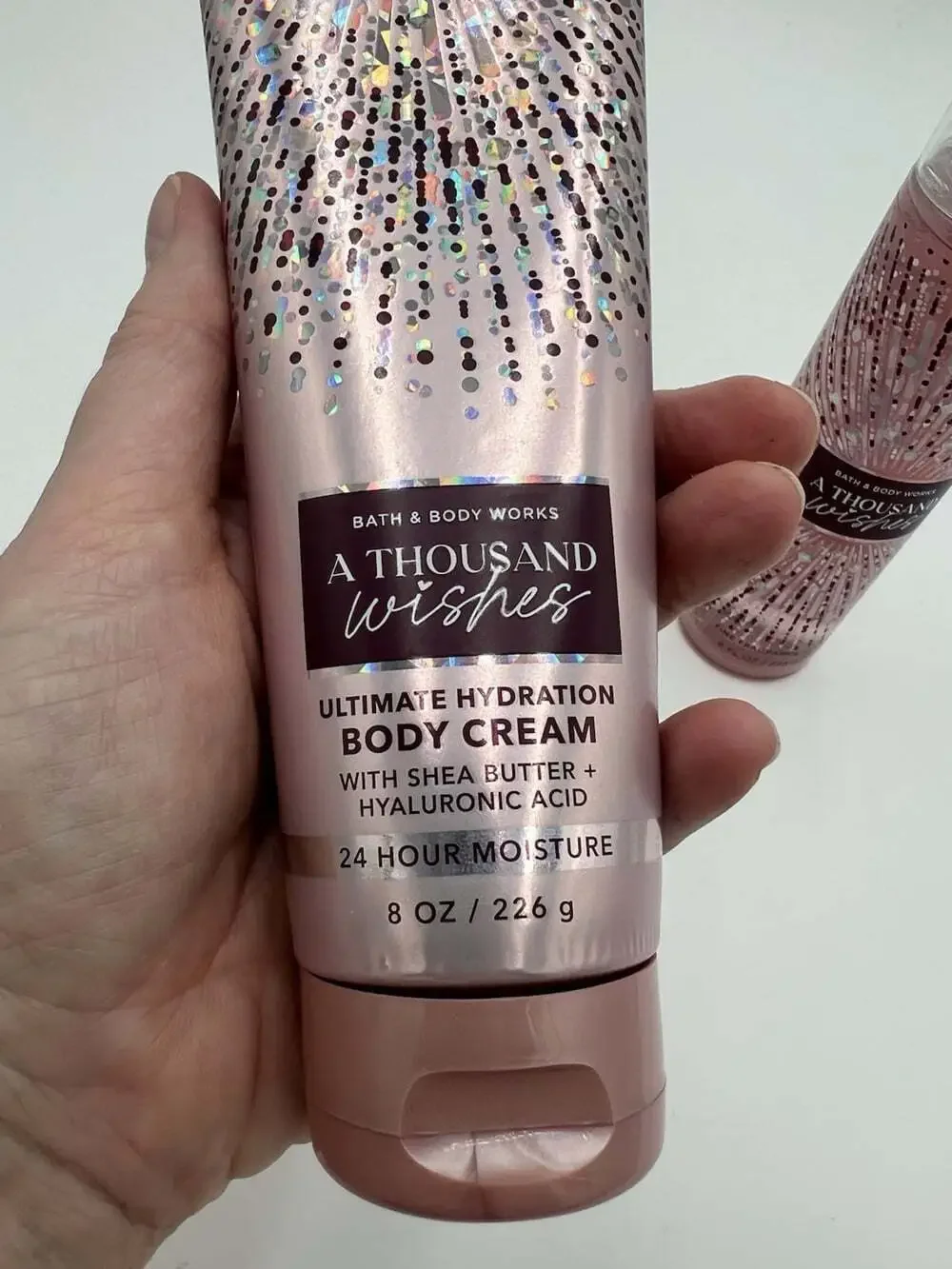 NEW Set Of 2 Bath Body Works Thousand Wishes Fragrance Mist 8oz Body Cream 8oz